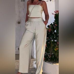 Crop top and pants set